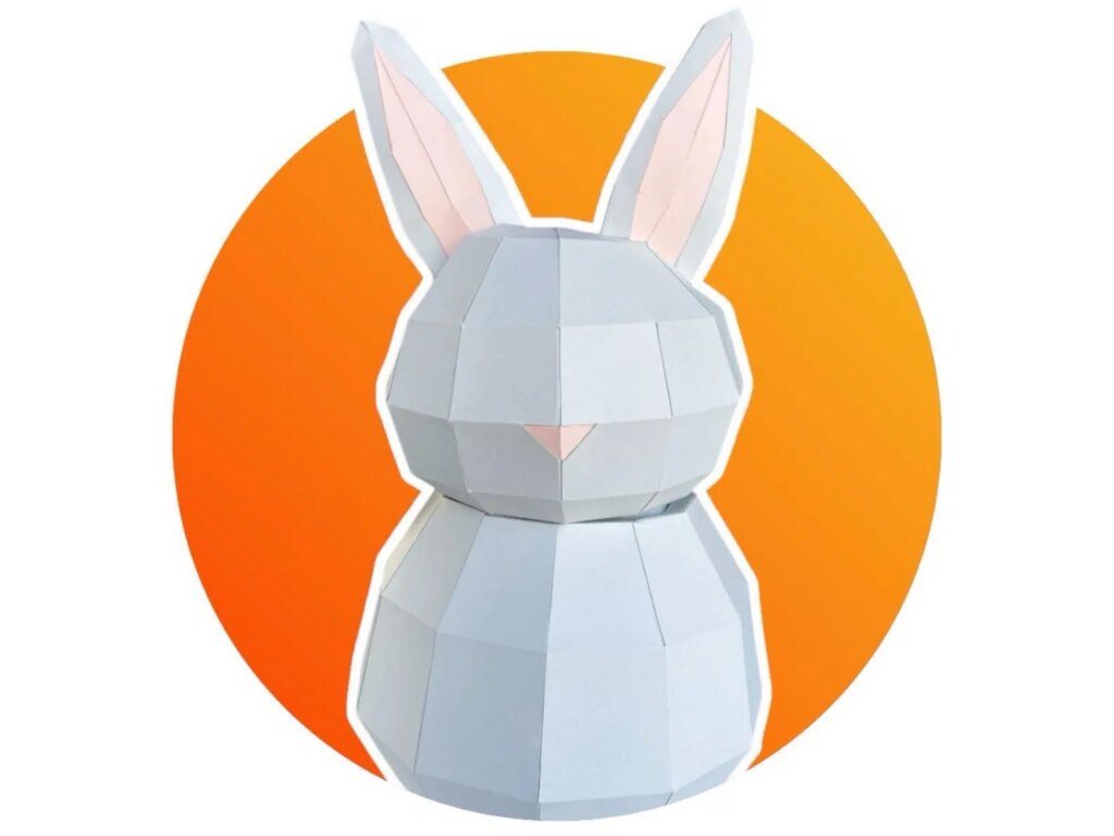 Papercraft de boîte lapin en origami
