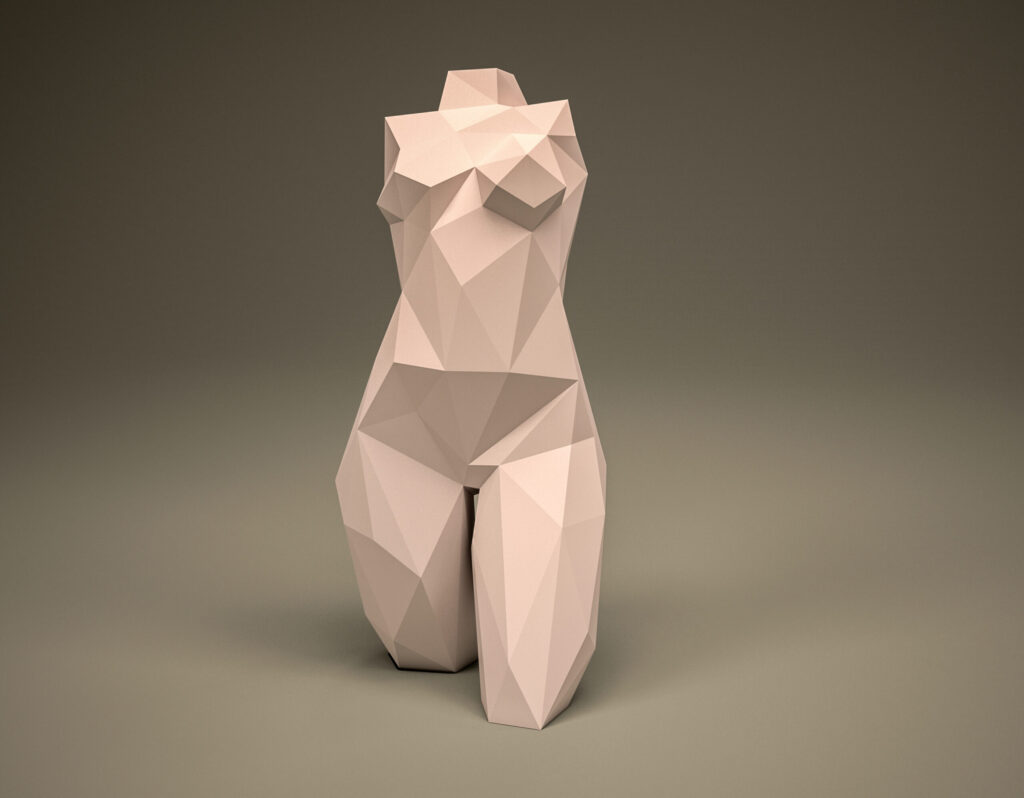 Papercraft de buste féminin en 3D
