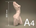 Papercraft de buste féminin en 3D