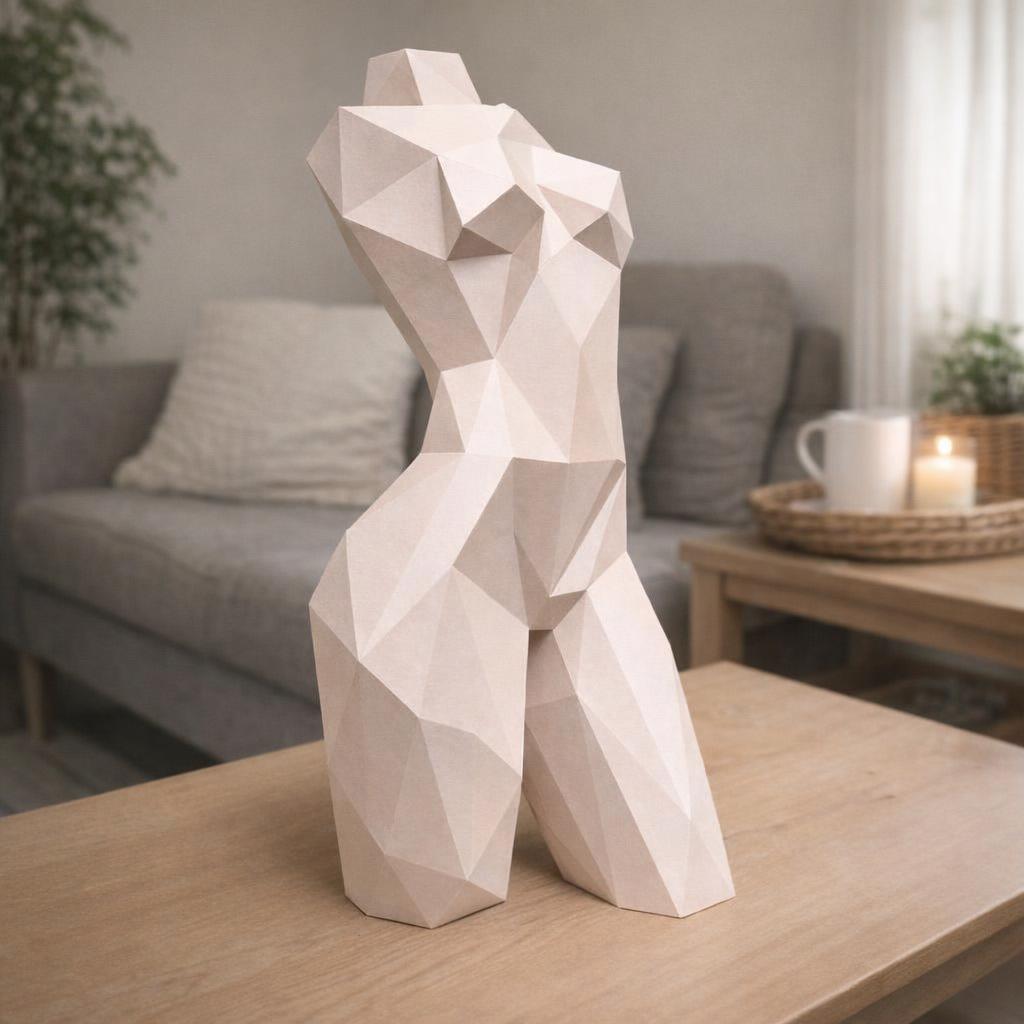Papercraft de buste féminin en 3D