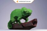 Papercraft de caméléon en 3D