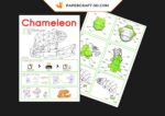 Papercraft de caméléon en 3D