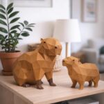 Papercraft de capybara en 3D
