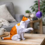 Papercraft de chat en 3D