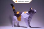 Papercraft de chat en 3D