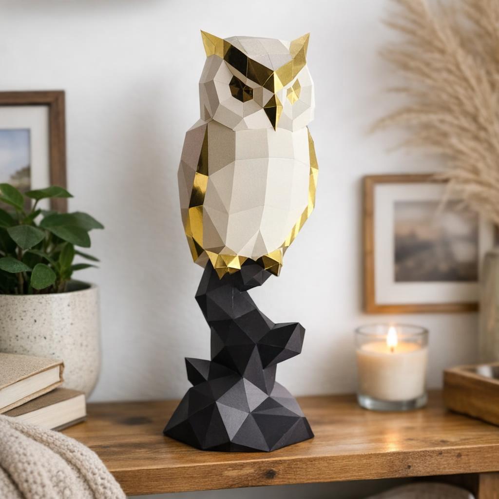 Papercraft de chouette en 3D