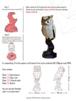 Papercraft de chouette en 3D