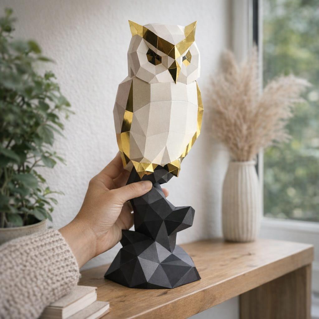 Papercraft de chouette en 3D Papercraft de chouette en 3D