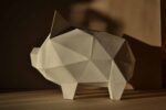 Papercraft de cochon pour tirelire en origami