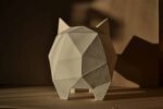 Papercraft de cochon pour tirelire en origami