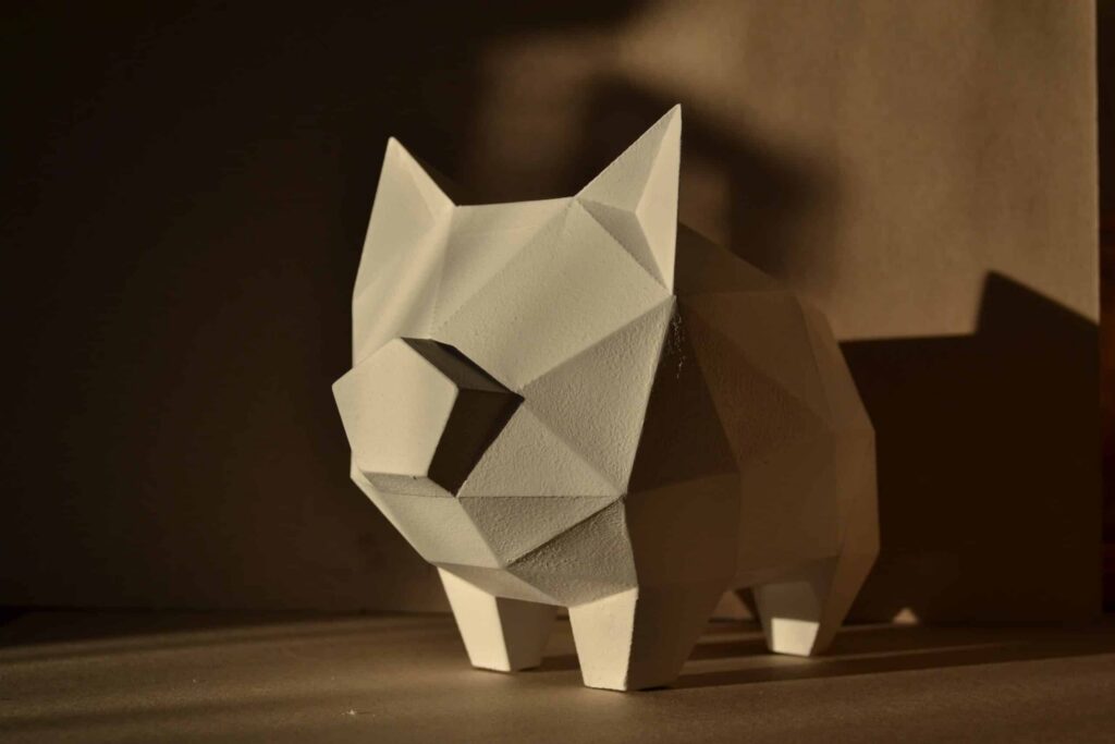 Papercraft de cochon pour tirelire en origami