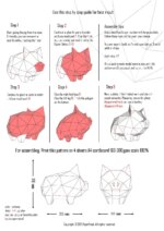 Papercraft de cochon pour tirelire en origami