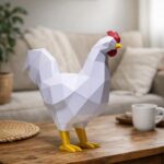 Papercraft de coq en 3D