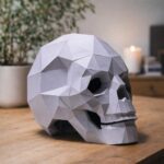 Papercraft de crâne humain en origami