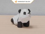 Papercraft de deux pandas en 3D
