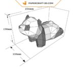 Papercraft de deux pandas en 3D