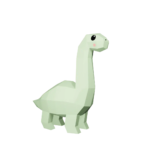 Papercraft de dinosaure à long cou en 3D