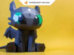 Papercraft de dragon Fury Nocturne en origami