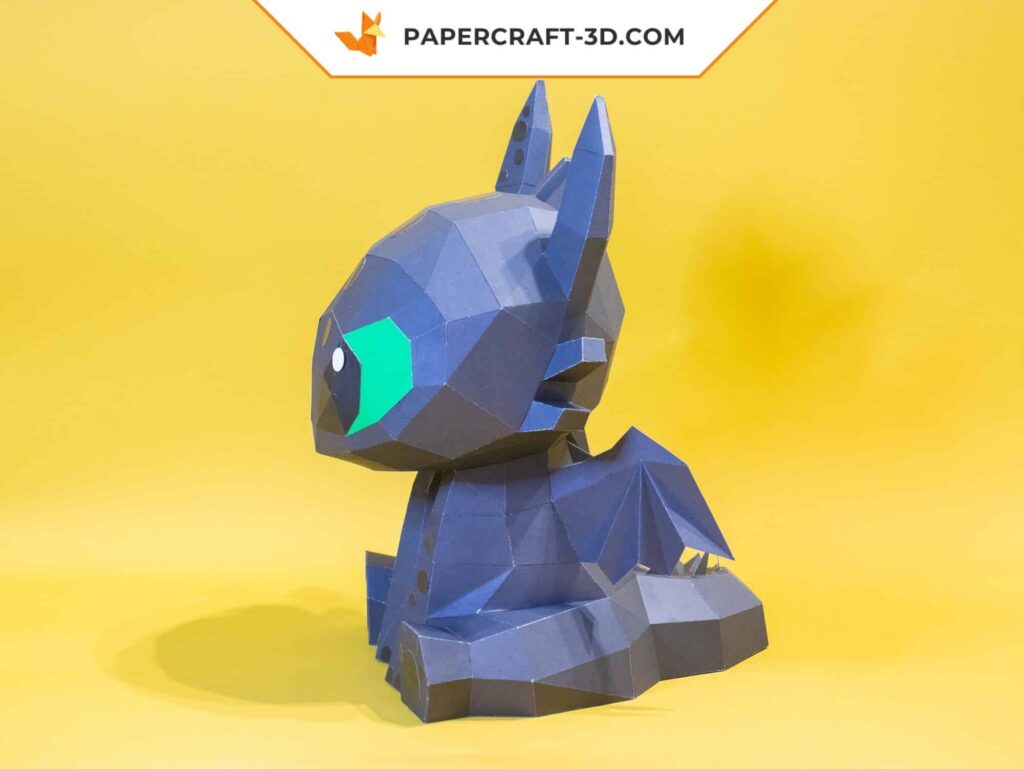 Papercraft de dragon Fury Nocturne en origami