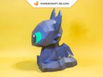 Papercraft de dragon Fury Nocturne en origami