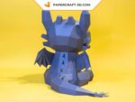 Papercraft de dragon Fury Nocturne en origami