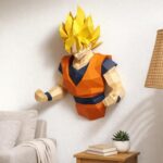 Papercraft de Goku sculpture murale en 3D