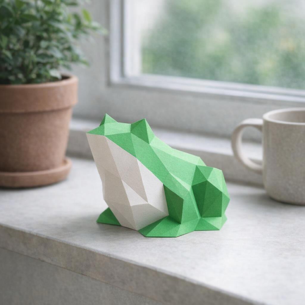 Papercraft de grenouille en 3D