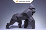 Papercraft de King Kong à quatre pattes en 3D