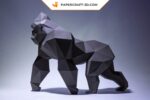 Papercraft de King Kong à quatre pattes en 3D