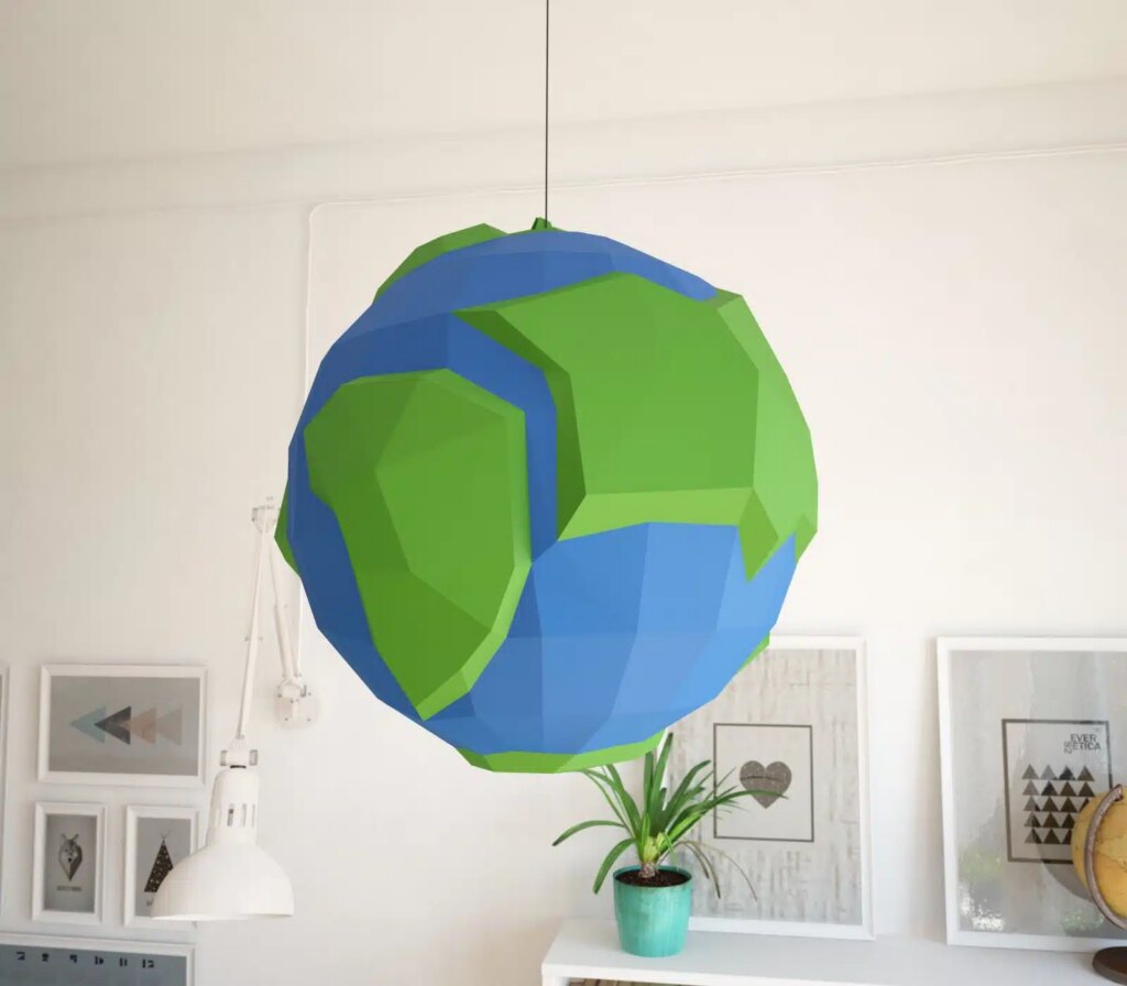 Papercraft de la planète Terre en 3D