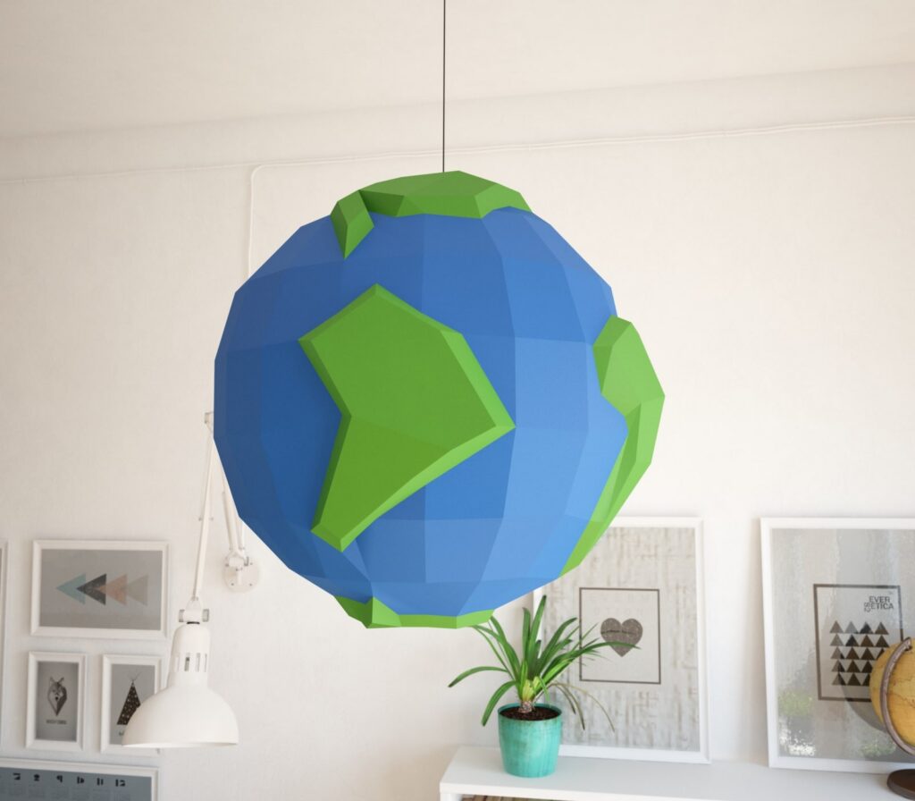 Papercraft de la planète Terre en 3D