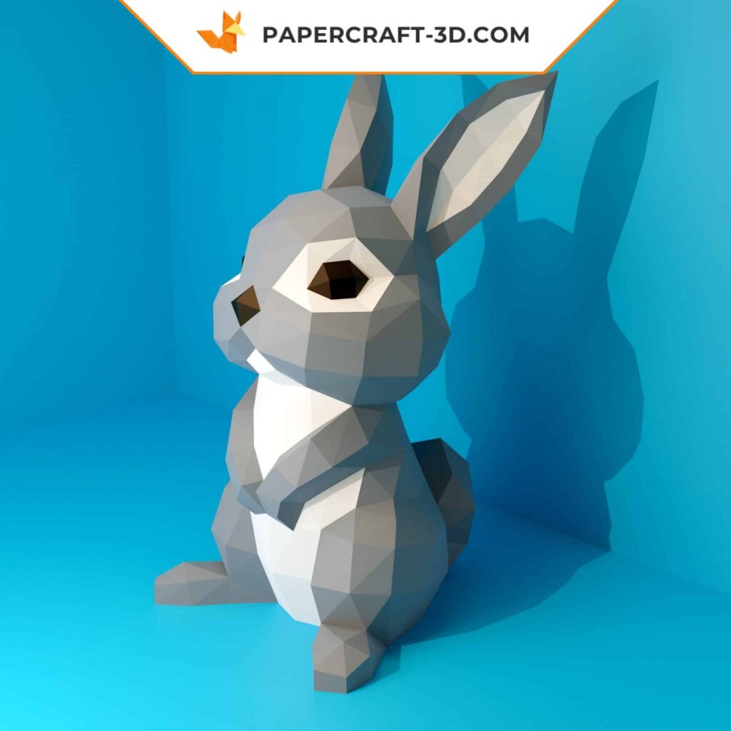 Papercraft de lapin en 3D