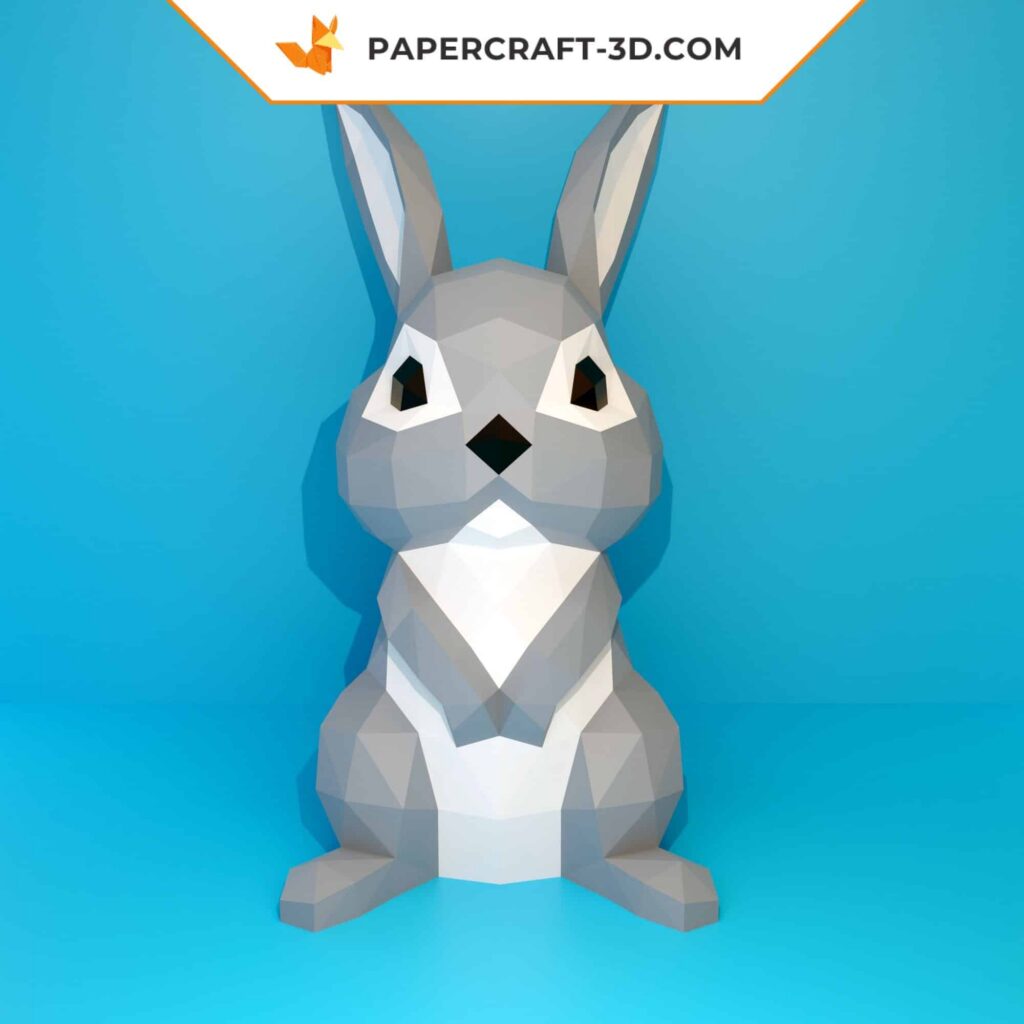 Papercraft de lapin en 3D