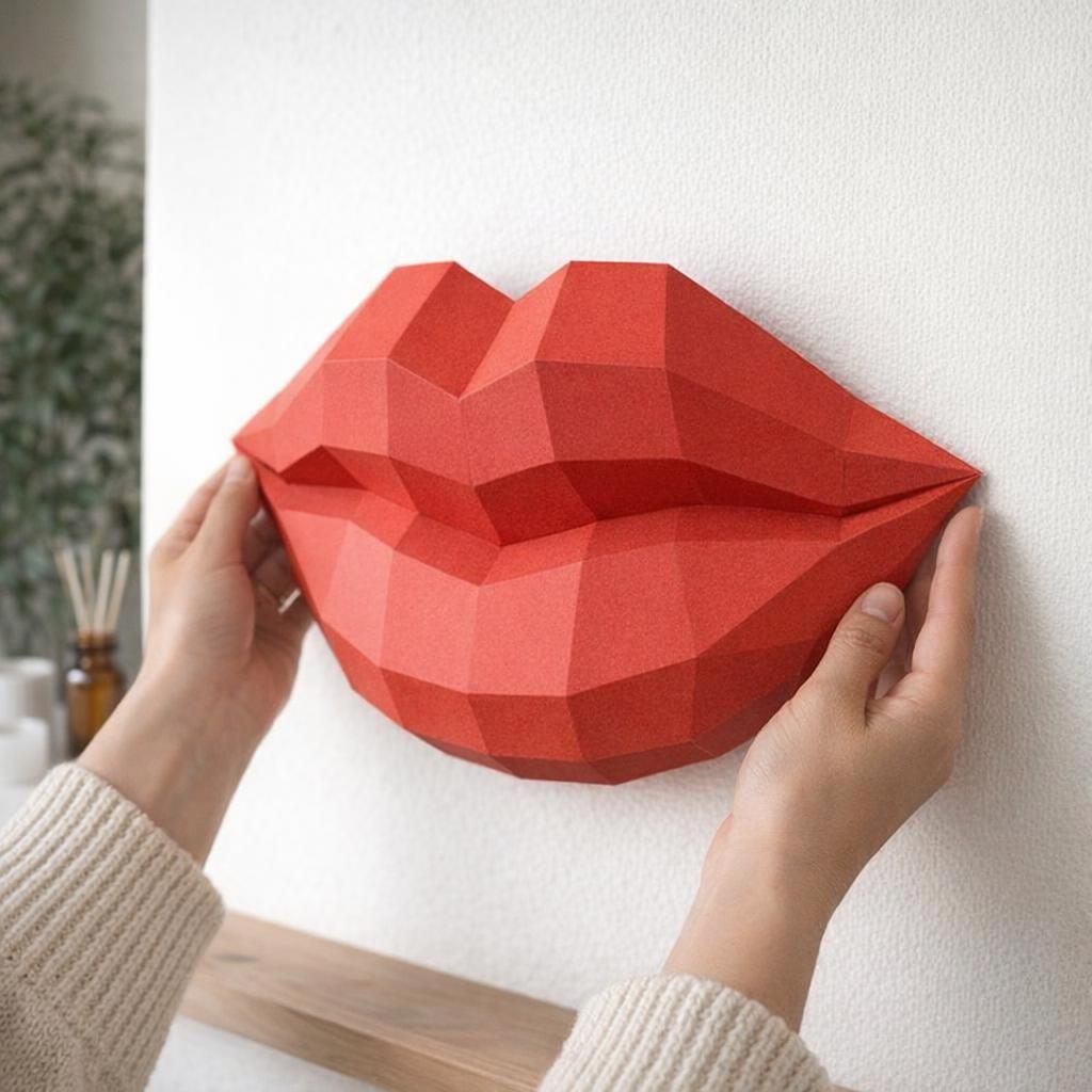 Papercraft de lèvres en 3D