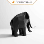 Papercraft de mammouth en origami