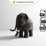 Papercraft de mammouth en origami