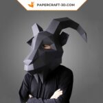 Papercraft de masque de chèvre en 3D