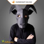 Papercraft de masque de chèvre en 3D