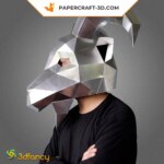 Papercraft de masque de chèvre en 3D