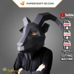 Papercraft de masque de chèvre en 3D