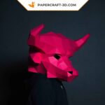 Papercraft de masque de taureau en 3D