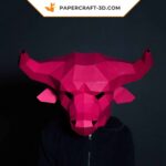 Papercraft de masque de taureau en 3D