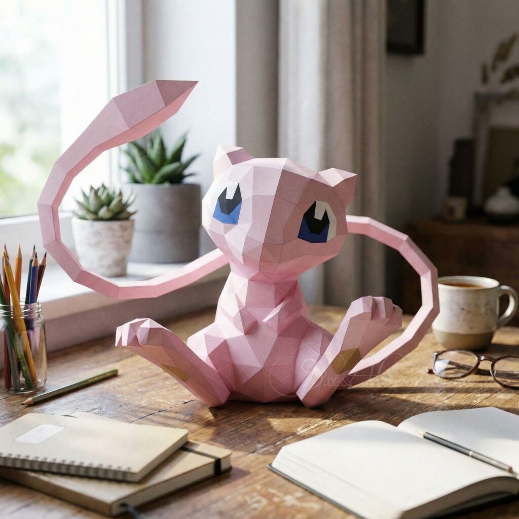 Papercraft de Mew en 3D