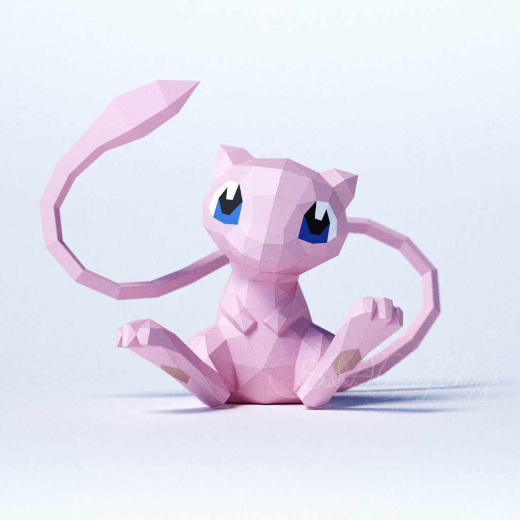 Papercraft de Mew en 3D