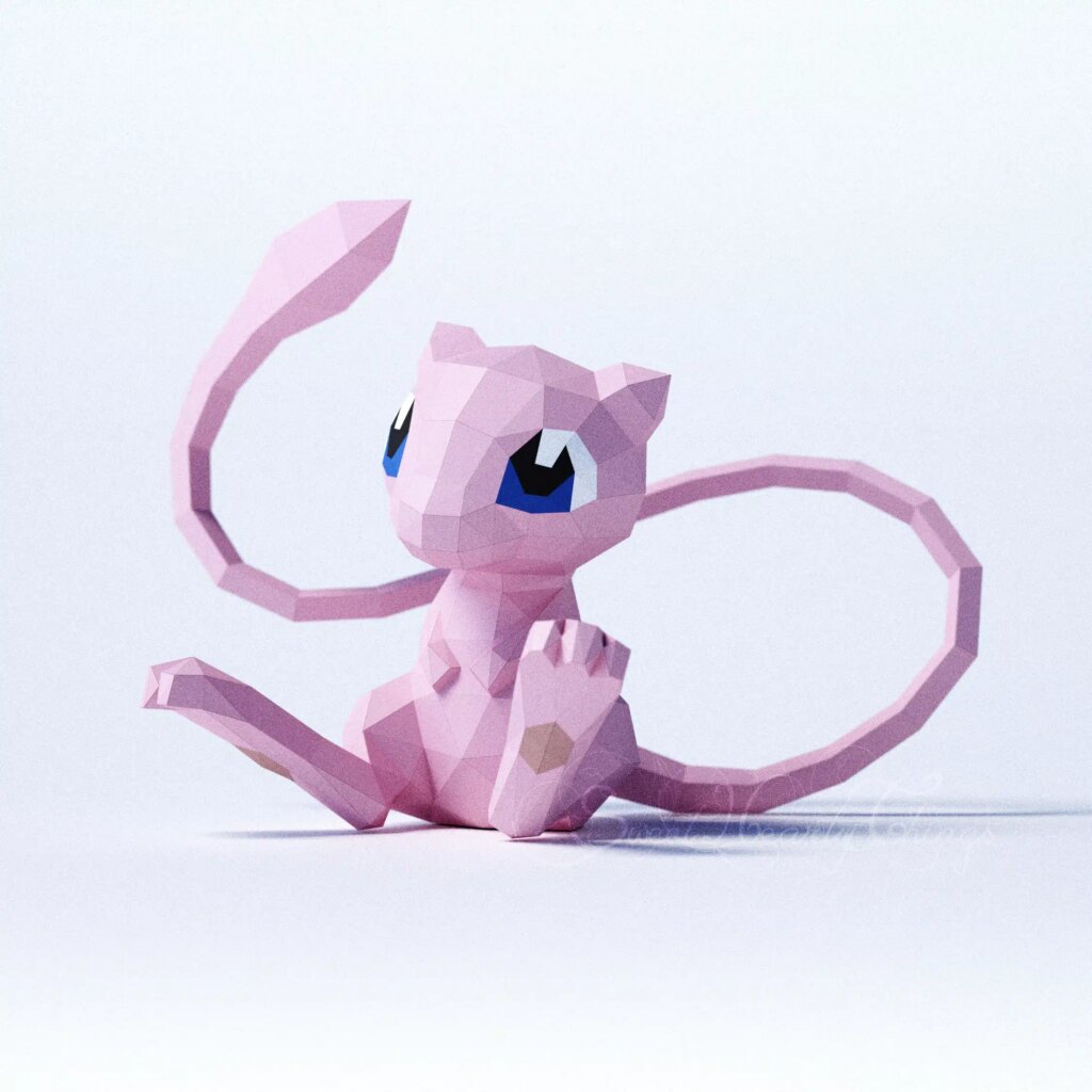 Papercraft de Mew en 3D