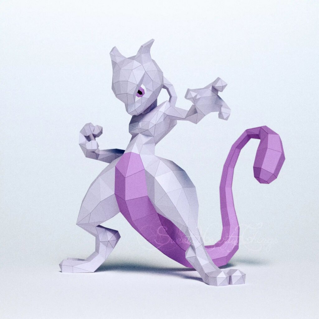 Papercraft de Mewtwo en 3D