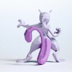 Papercraft de Mewtwo en 3D