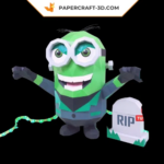 Papercraft de Minion Frankenstein en 3D