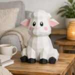Papercraft de mouton assis en 3D