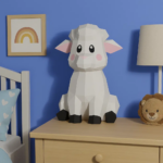 Papercraft de mouton assis en 3D